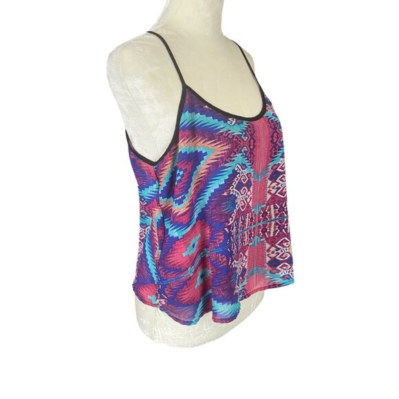 Sans Souci women's L mutlicolored sleeveless pullover casual tank top cami - Picture 2 of 6